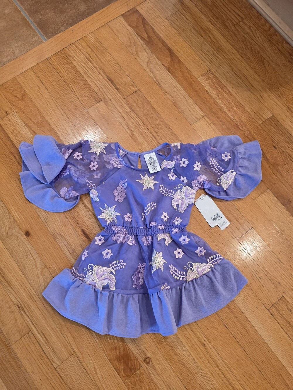Disney Store Tangled Rapunzel embroidered dress